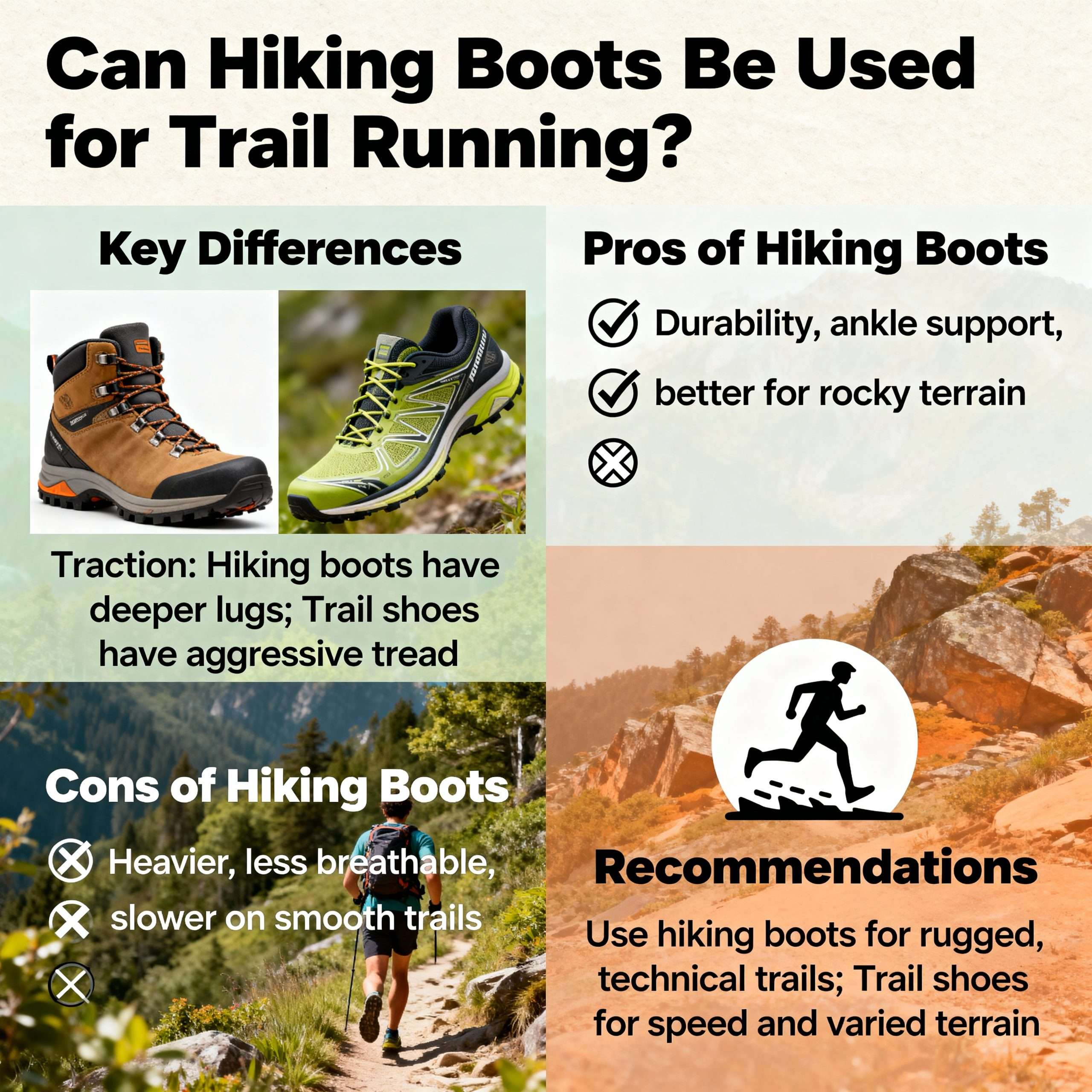Can Hiking Boots Be Used for Trail Running