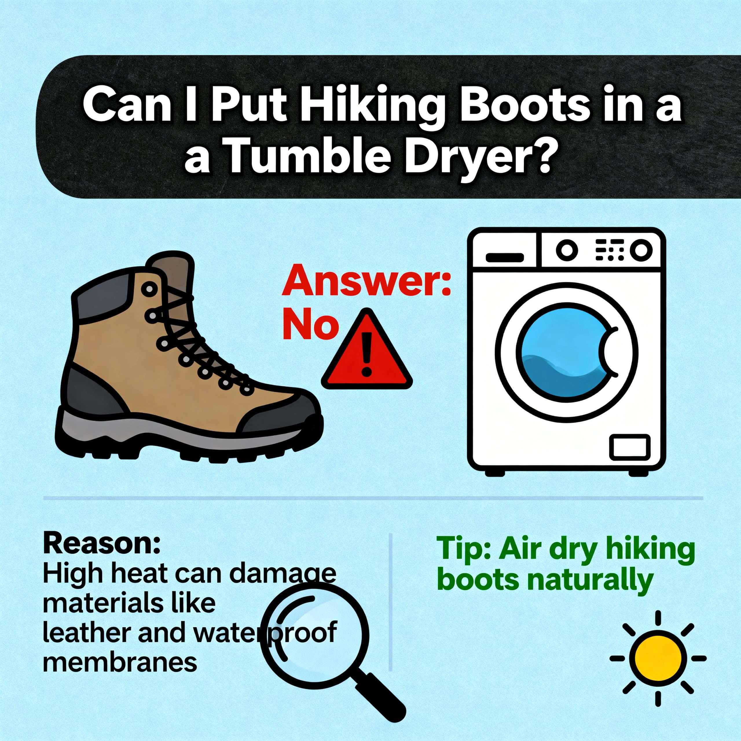 Can I Put Hiking Boots in a Tumble Dryer