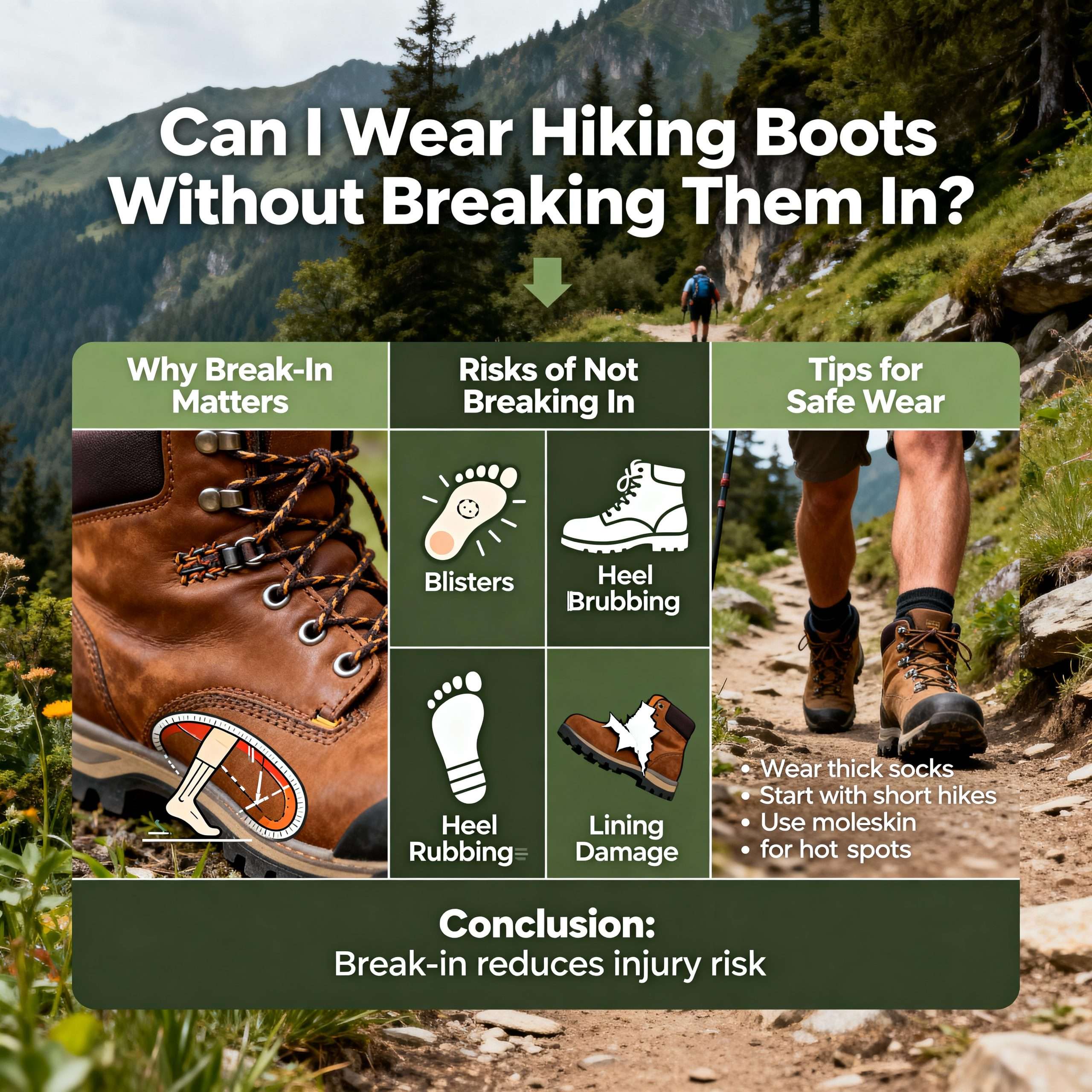 Can I Wear Hiking Boots Without Breaking Them In