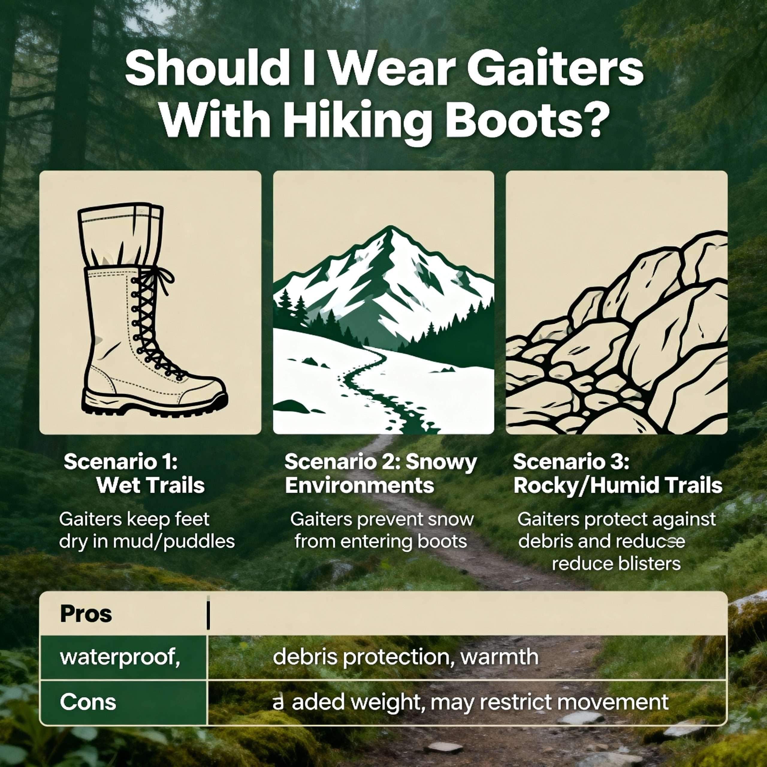 Should I Wear Gaiters With Hiking Boots