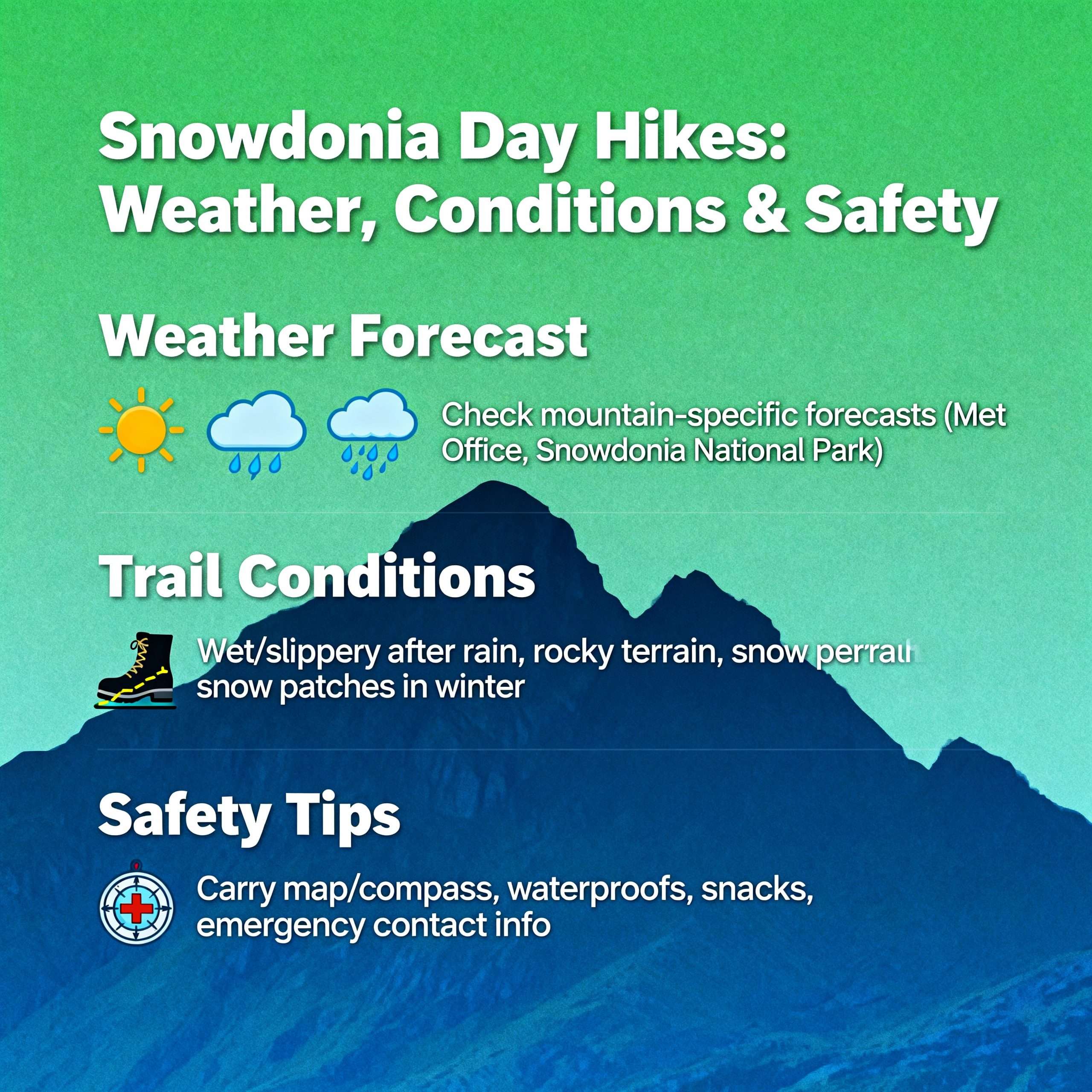 Snowdonia Weather, and Safety