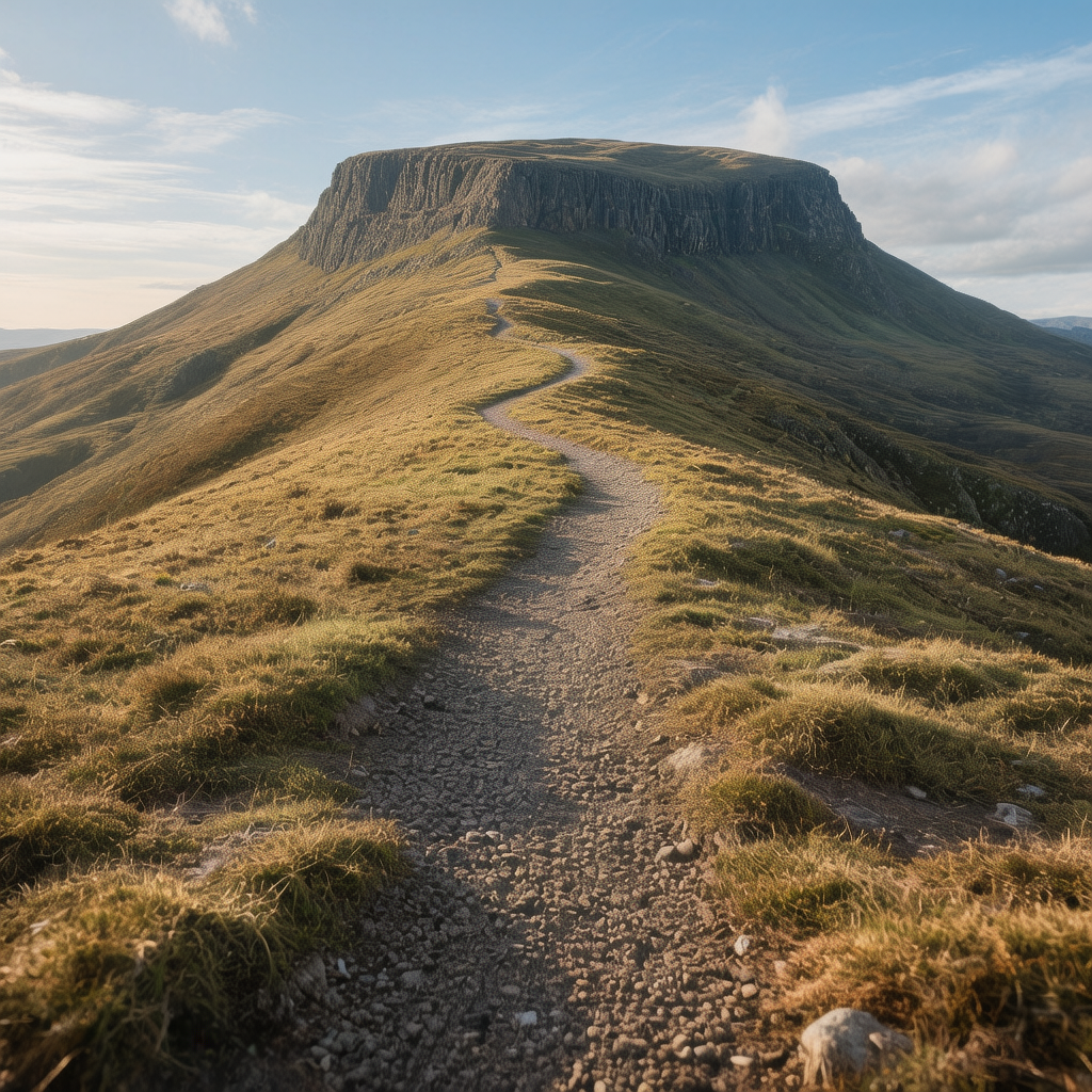 The final ascent of the Pen y Fan via Storey Arms route towards Corn Du