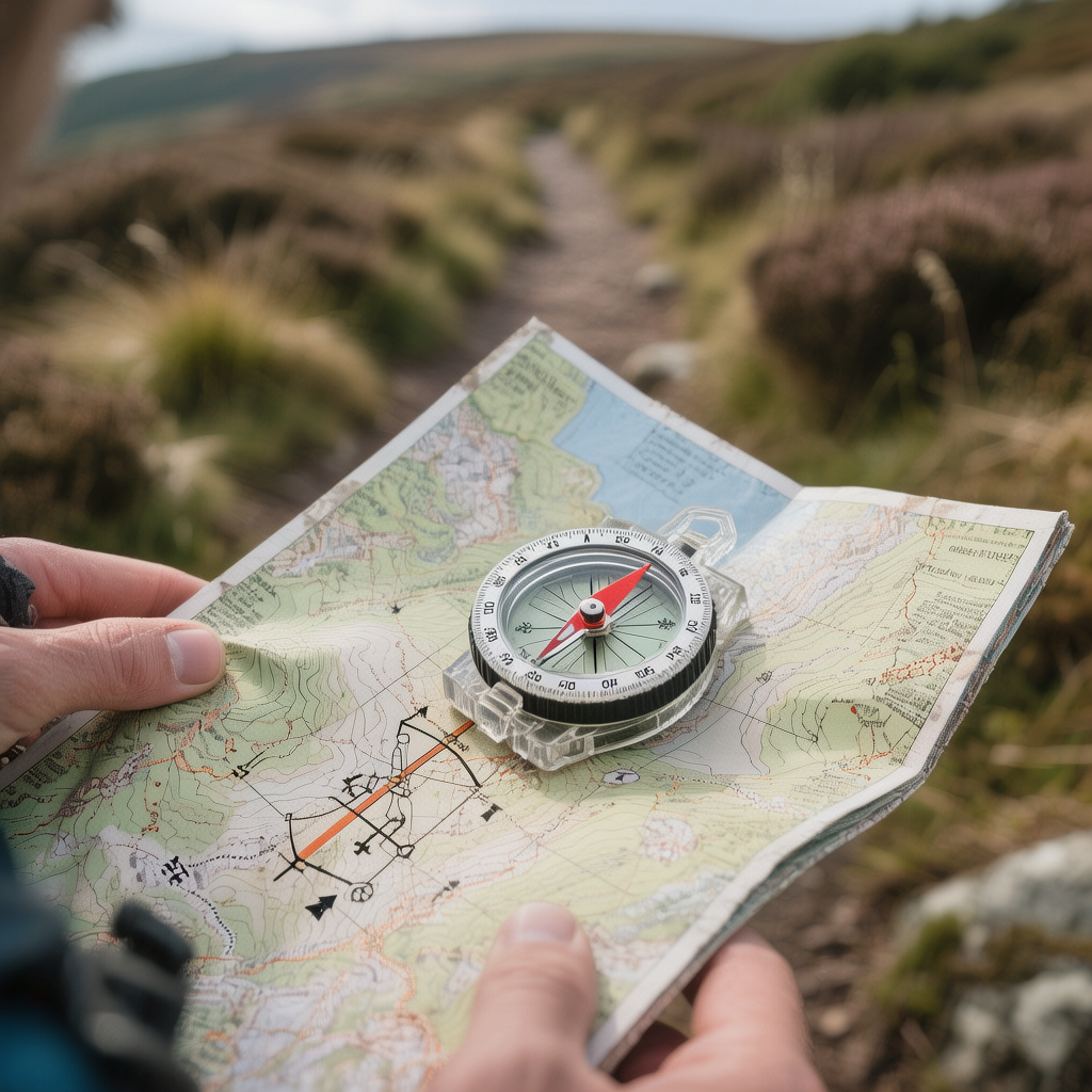 Grid References and Bearings for Hiking UK 1 Grid References and Bearings for Hiking UK on a mountain plateau