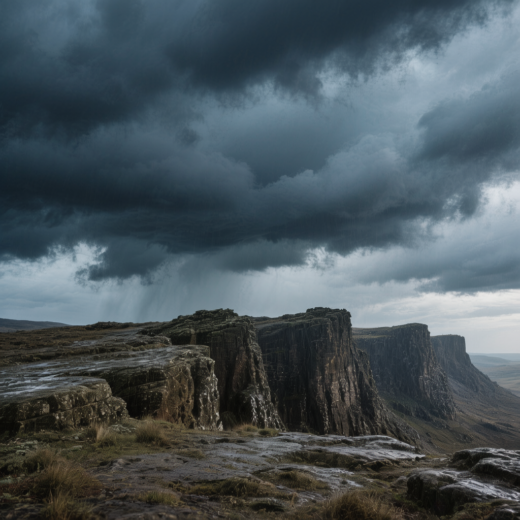 Changing Peak District mountain weather conditions over high ground